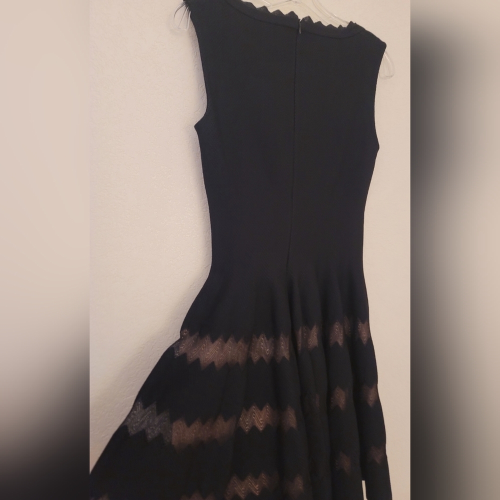 Alaia Black Scalloped Jaquard Fit And Flare Skater Dress Womens Size 42/US S - Picture 11 of 16